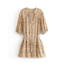 Load image into Gallery viewer, Print Sleeves Loose Mini Dress
