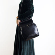 Load image into Gallery viewer, Classic Button Convertible Leather Backpack Bag School Purse for Women
