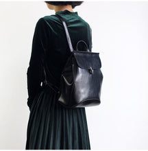 Load image into Gallery viewer, Classic Button Convertible Leather Backpack Bag School Purse for Women

