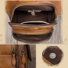 Load image into Gallery viewer, Womens Brown Dyeing Leather Backpack Purse Laptop Book Bag for Women
