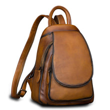 Load image into Gallery viewer, Womens Brown Dyeing Leather Backpack Purse Laptop Book Bag for Women
