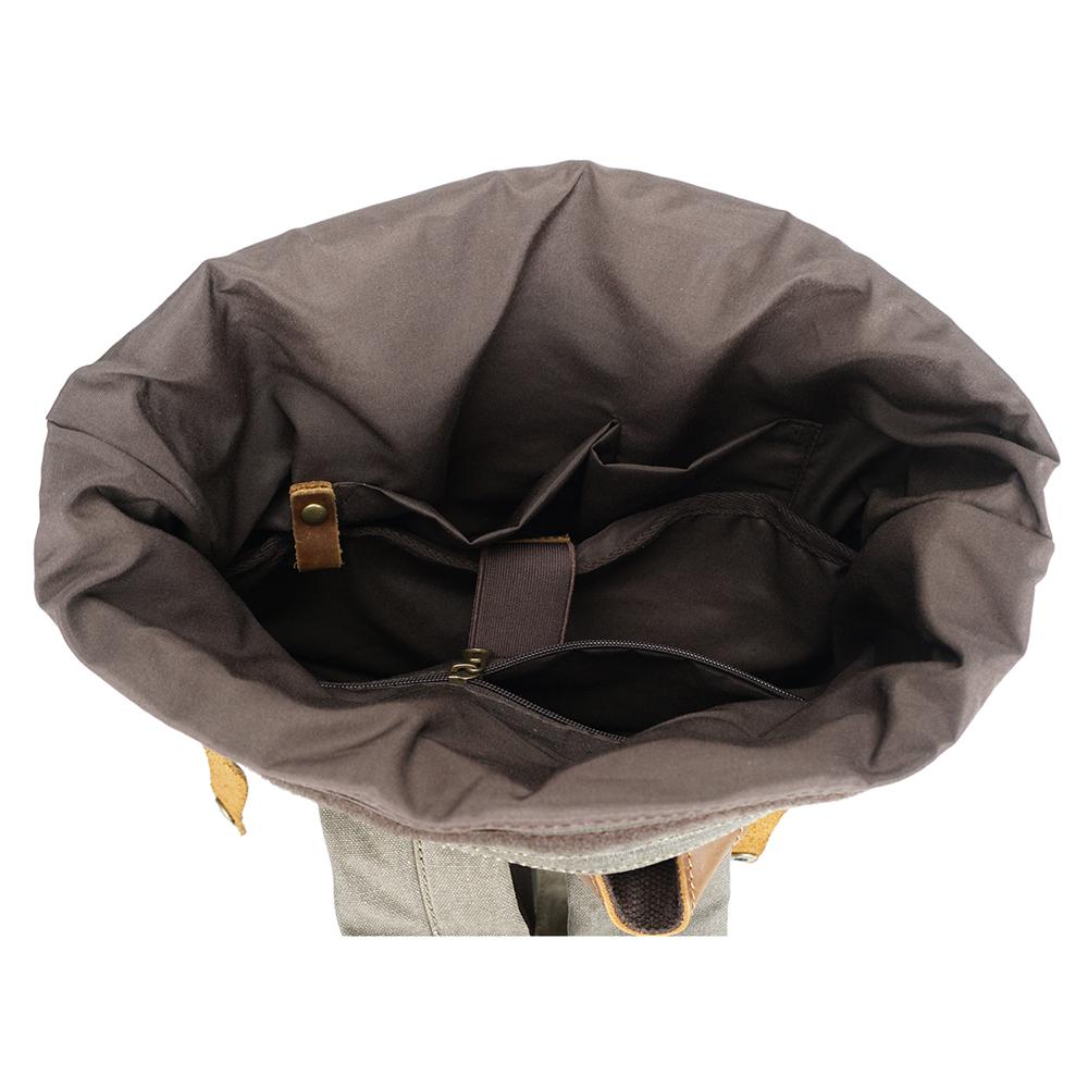 Color Block Canvas Backpack